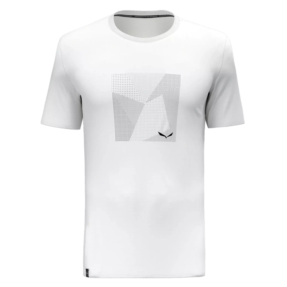 Koszulka z Motywem Górskim Salewa Pure Building Dry M T-Shirt - white